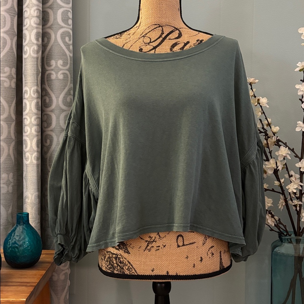Free People/We The Free Puff/Bubble Sleeve Shirt